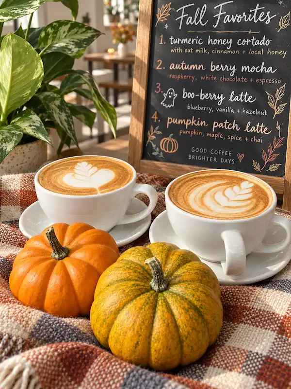 Bebida especial de cafetería en promoción por tiempo limitado