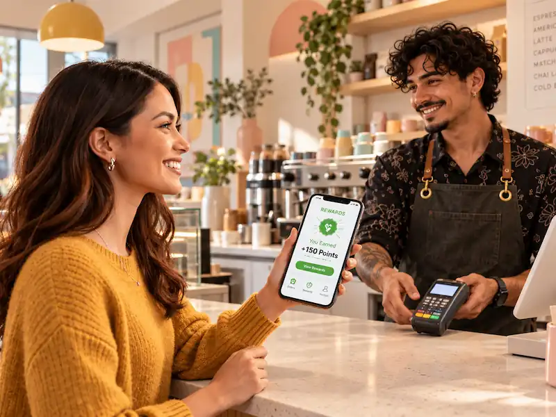 Programa de lealtad para clientes de cafetería