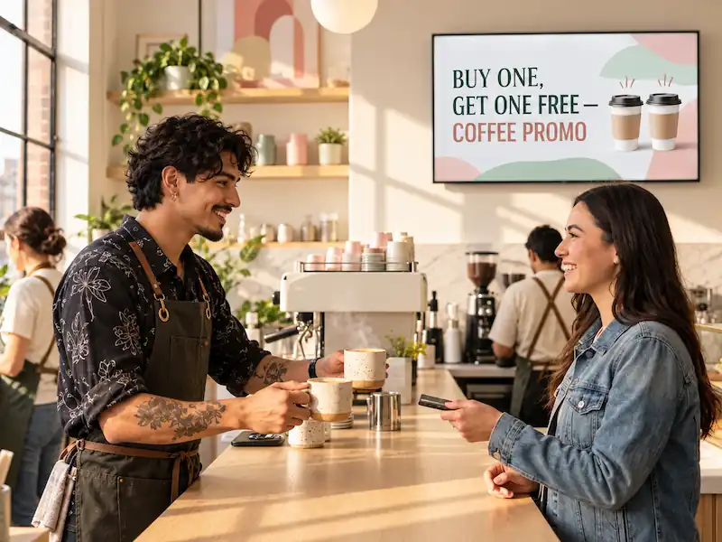 Promoción para horario de baja demanda en cafetería