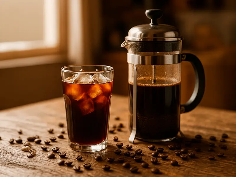 Bebidas coloridas con perlas explosivas y toppings para cafetería