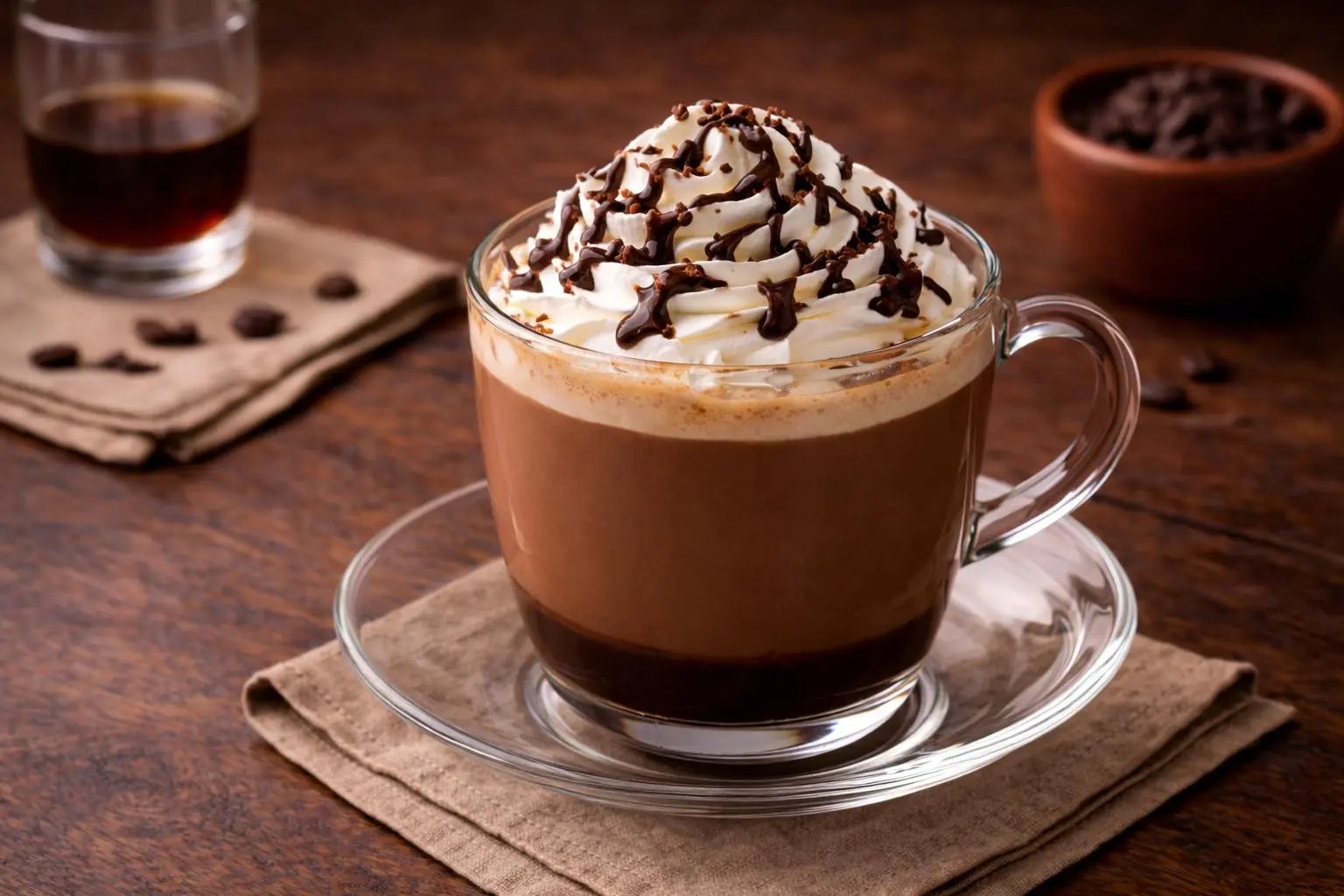 Mocha navideño en cafetería