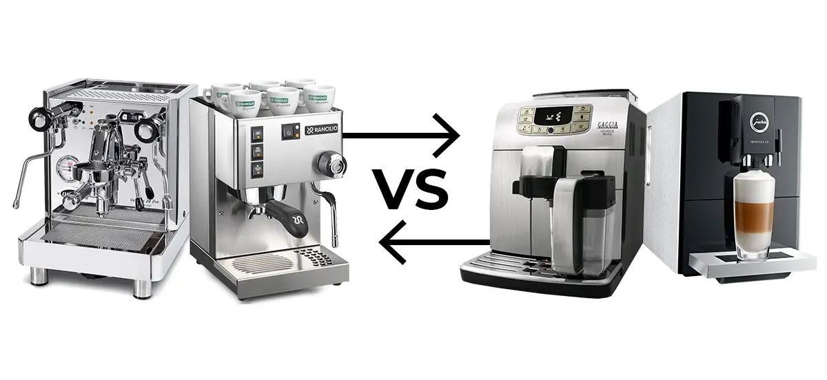 Comparativa de volumen de tazas entre cafetera tradicional y superautomática