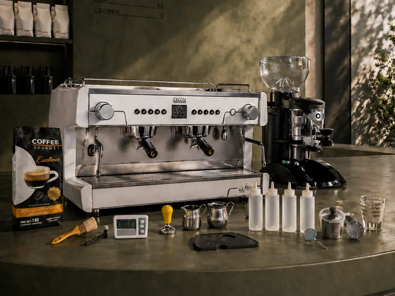 Cafetera profesional en restaurante de alto flujo