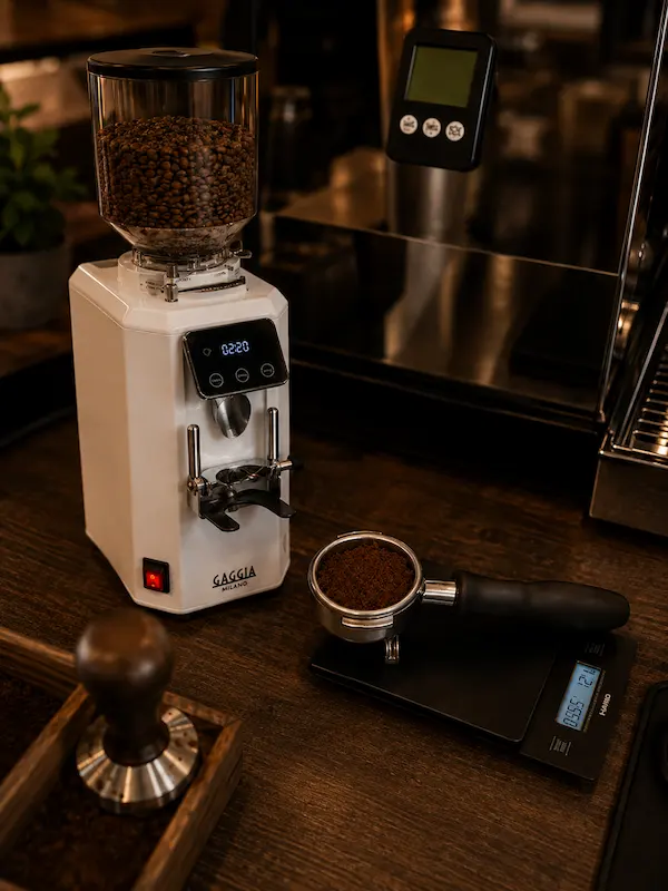 Dosificación de café molido directamente al portafiltro