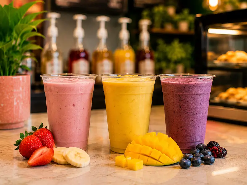 Smoothies frutales para cafetería