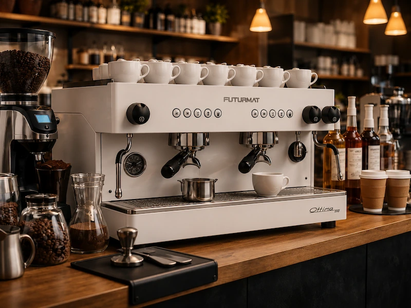 Flujo de trabajo en barra de café