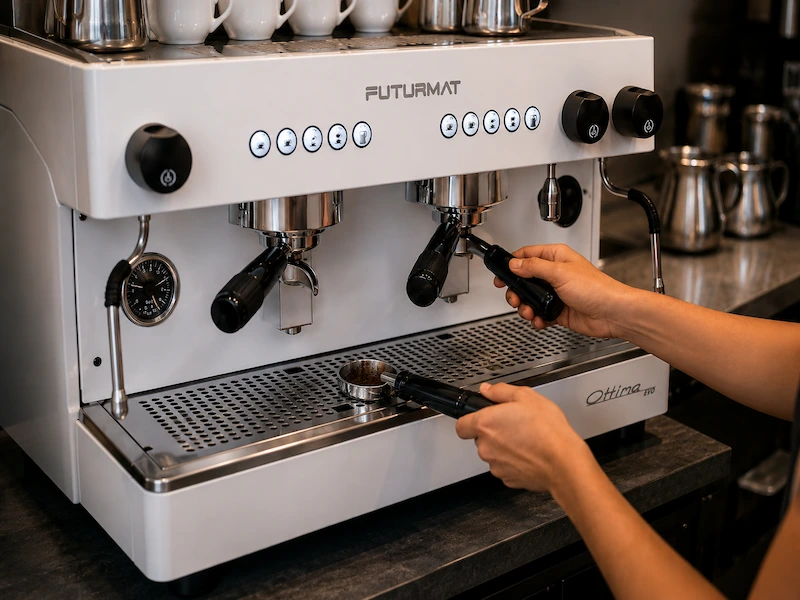 Mantenimiento de barra de café