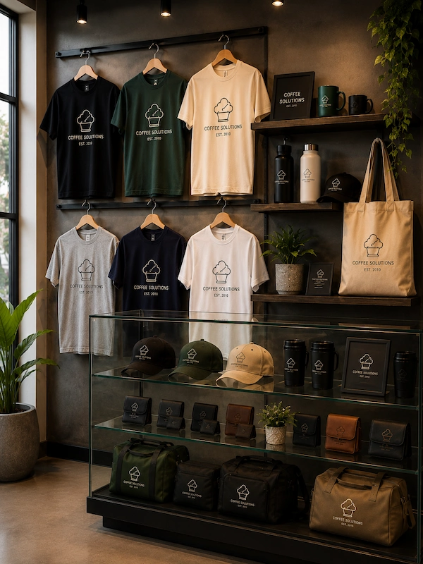 Productos merchandising de cafetería