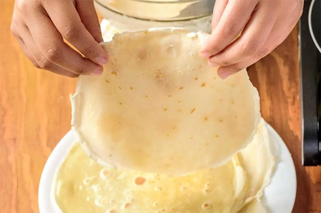 Preparación de crepas