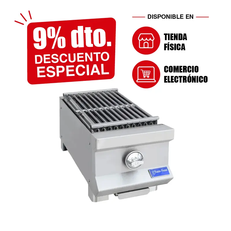 Asador Radiante Industrial San-Son 12” 1 Quemador SSAR12 | Asador Comercial
