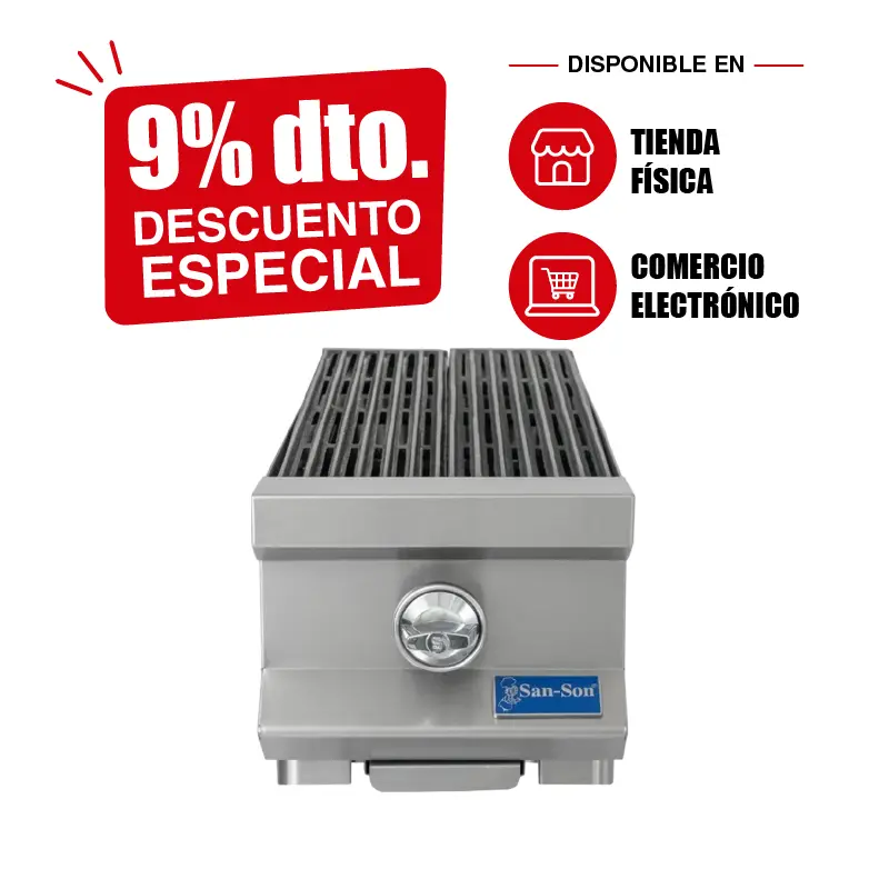 Asador Industrial San-Son 12” 1 Quemador SSA12 | Asador Comercial