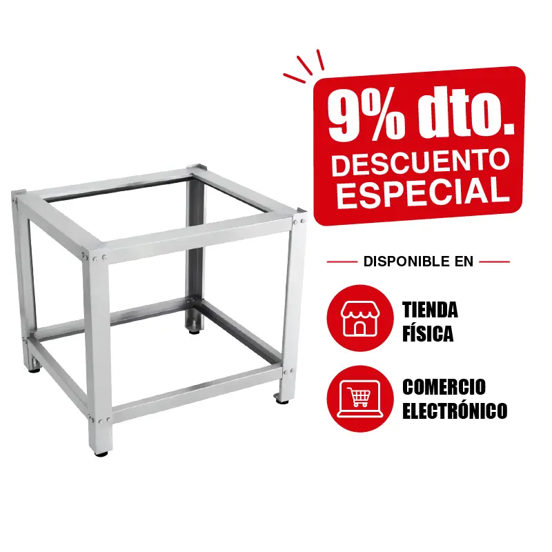 Base de Acero Inoxidable 36” BM36 | Base Industrial Tipo Sanitaria