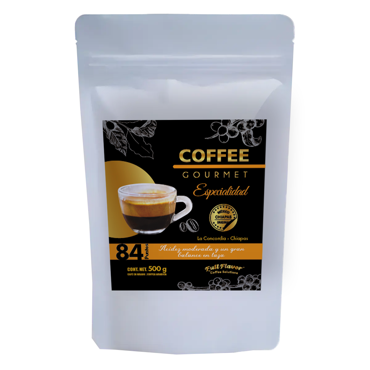 Cafe en Grano Gourmet de Especialidad Bolsa 500g