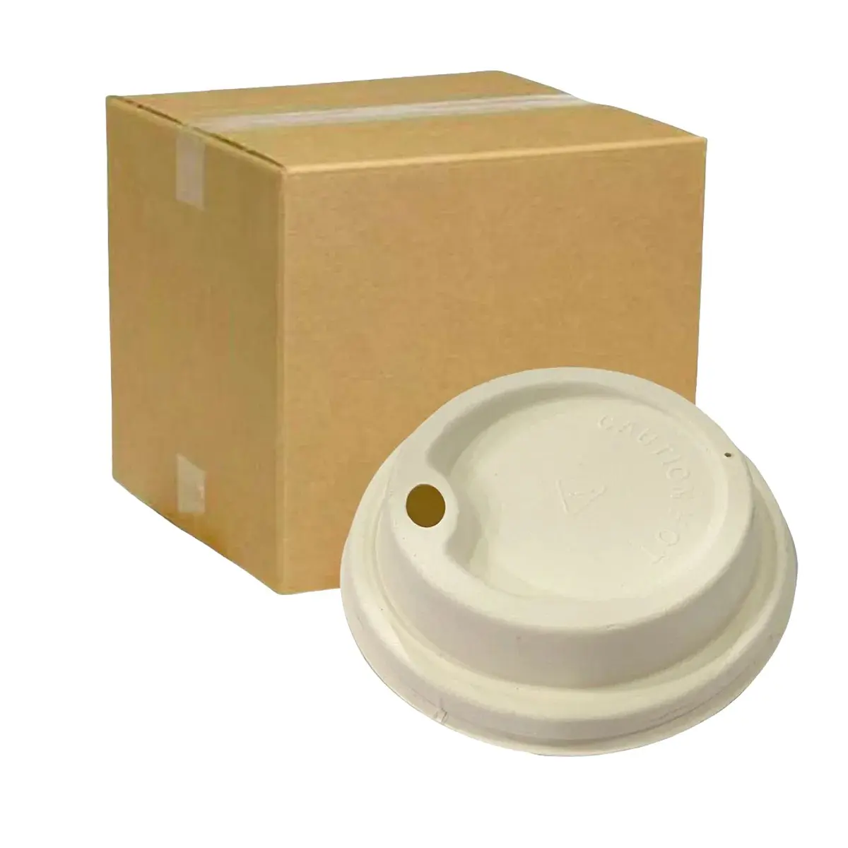 Tapa Blanca con Chupon Para Vaso de Papel, Bebidas CALIENTES 8 oz, Caja 1000 pz