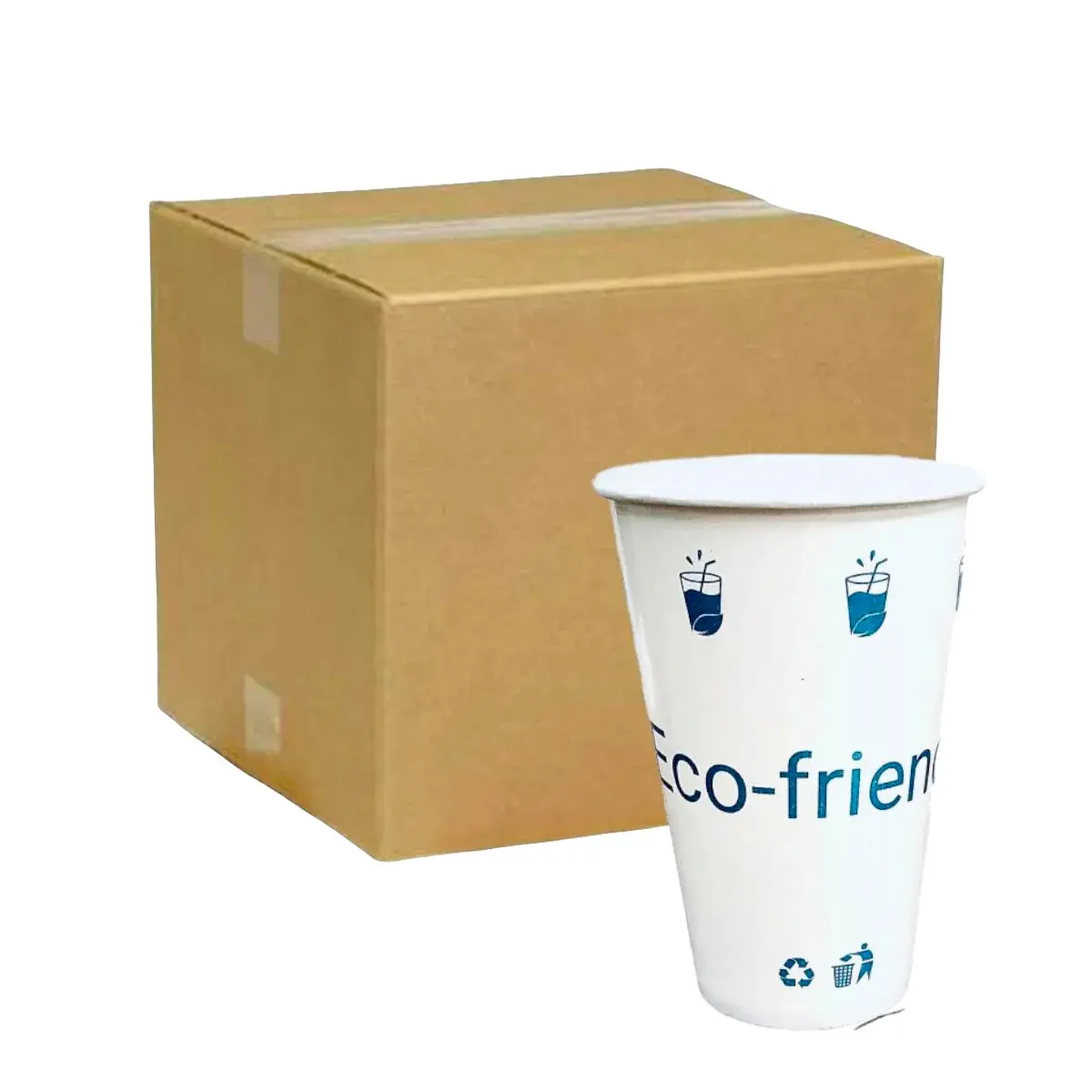 Vaso de Papel Biodegradable Para Bebidas FRIAS 16oz, Caja 1,000pz
