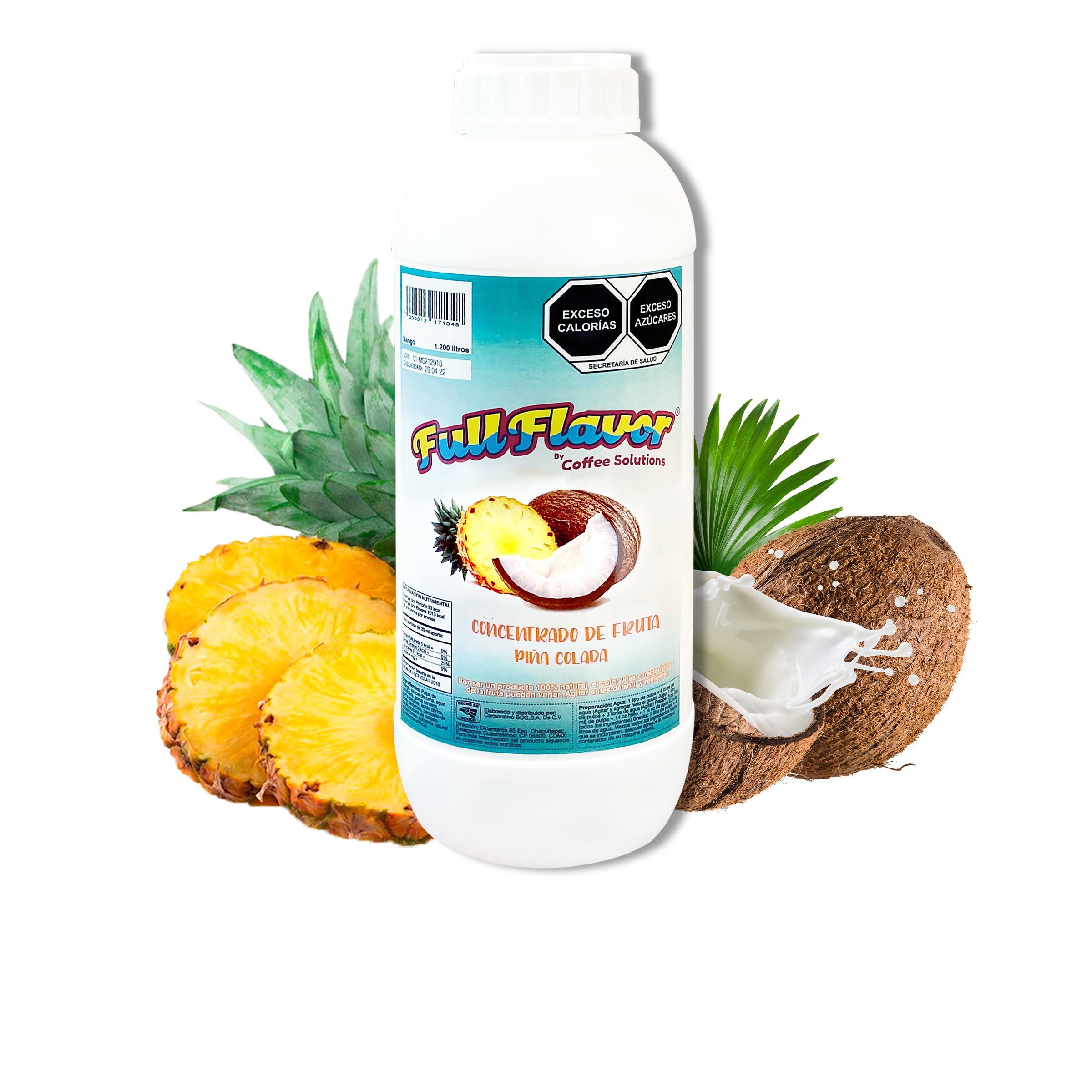 Concentrado de Fruta Sabor Piña Colada Presentación 1,200 Mililitros
