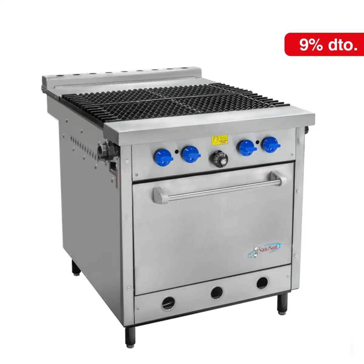Estufa Comercial Extrapesada San-Son 4 Quemadores con Horno ZH-701-4