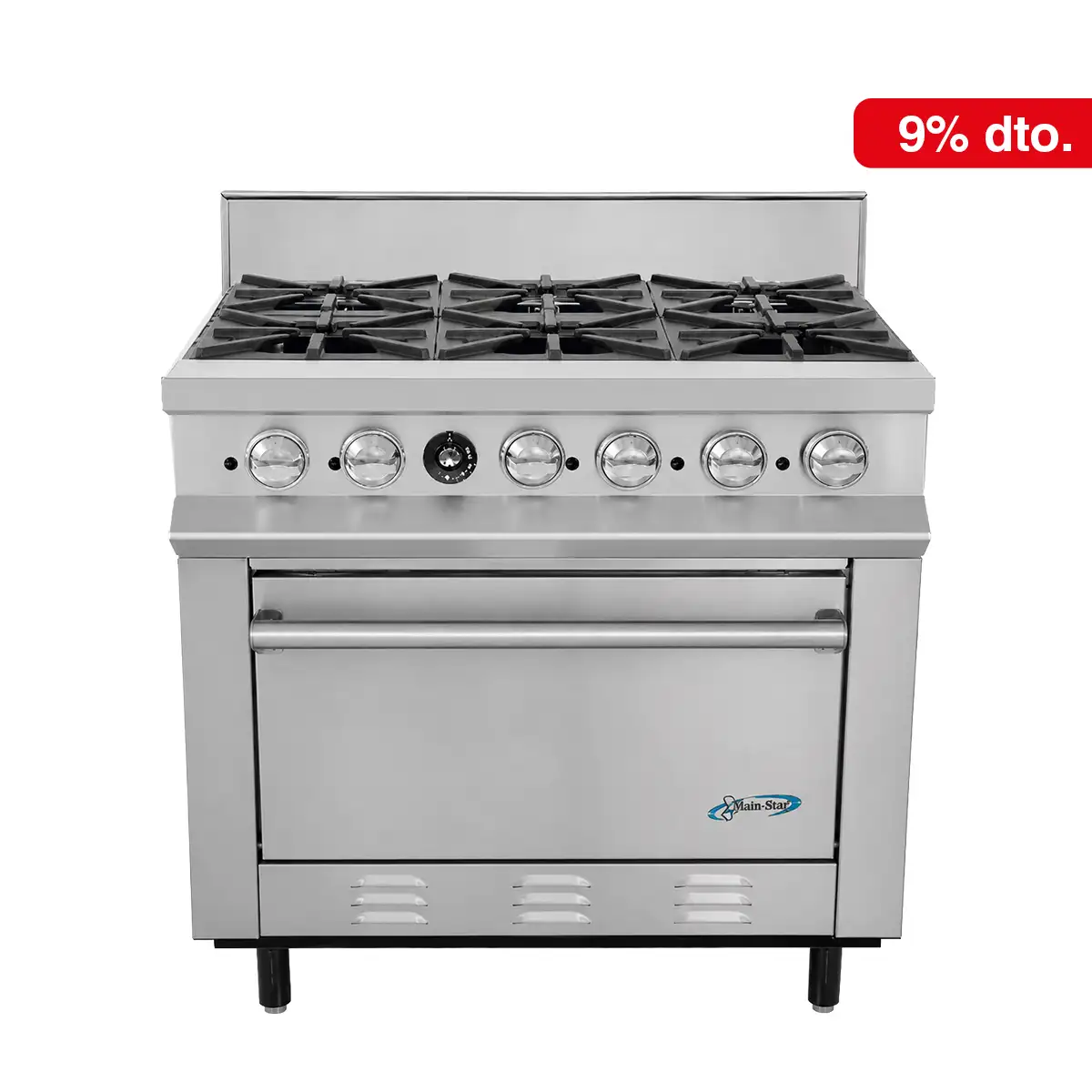 Estufa Industrial San-Son 6 Quemadores SSE6Q | Estufa Comercial con Horno