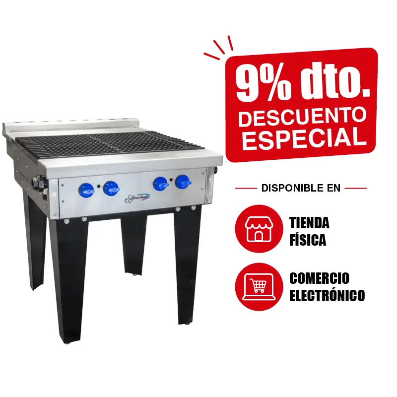 Estufa Comercial Extrapesada San-Son 4 Quemadores ZS-701-4
