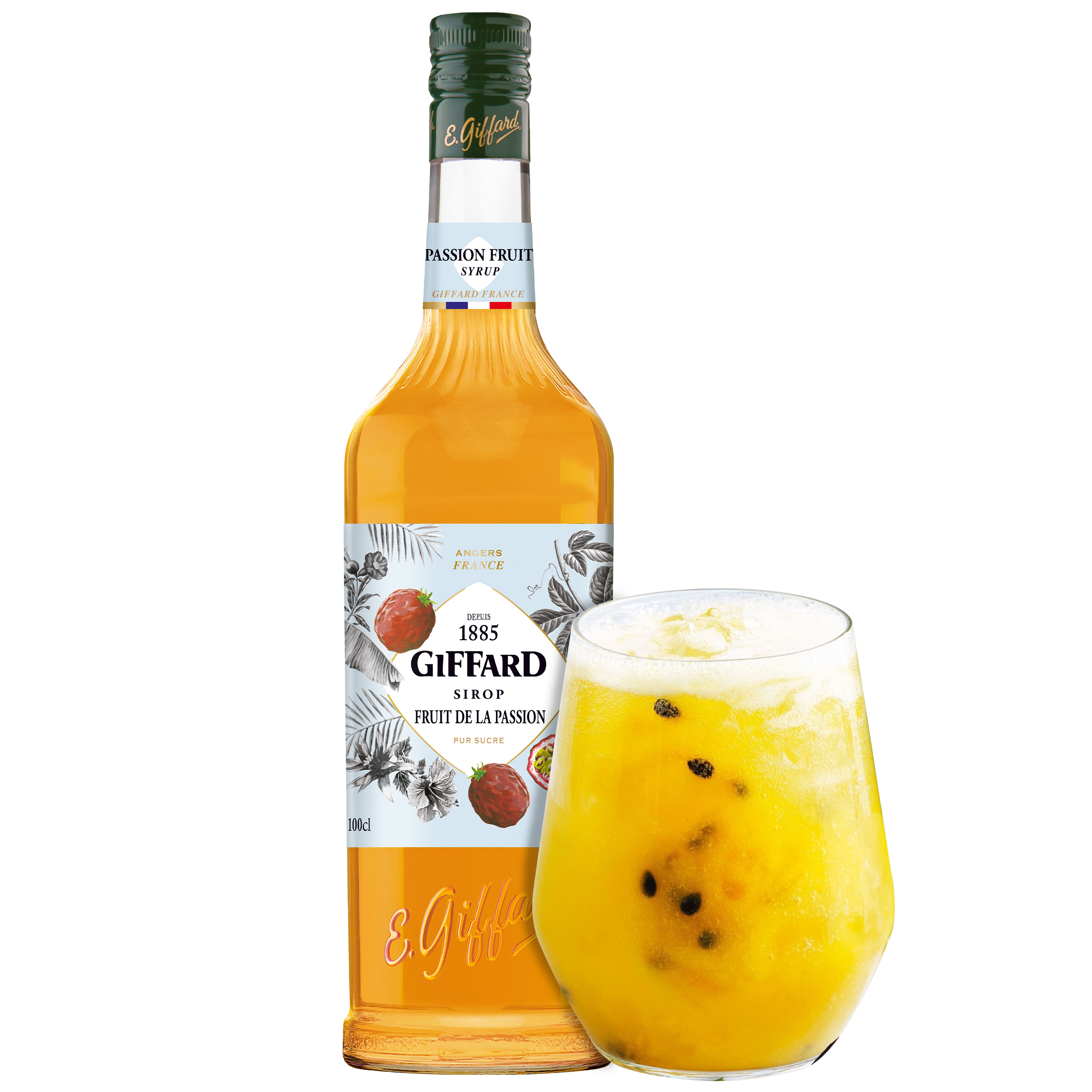 Jarabe Sabor Frutas de la Pasion 1 Litro. Jarabes GIFFARD