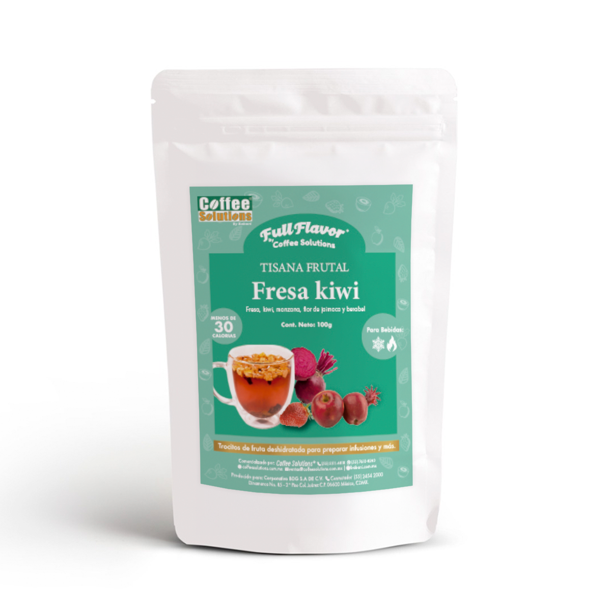 Tisana Frutal Full Flavor Sabor Fresa Kiwi – Bolsa de 100 g