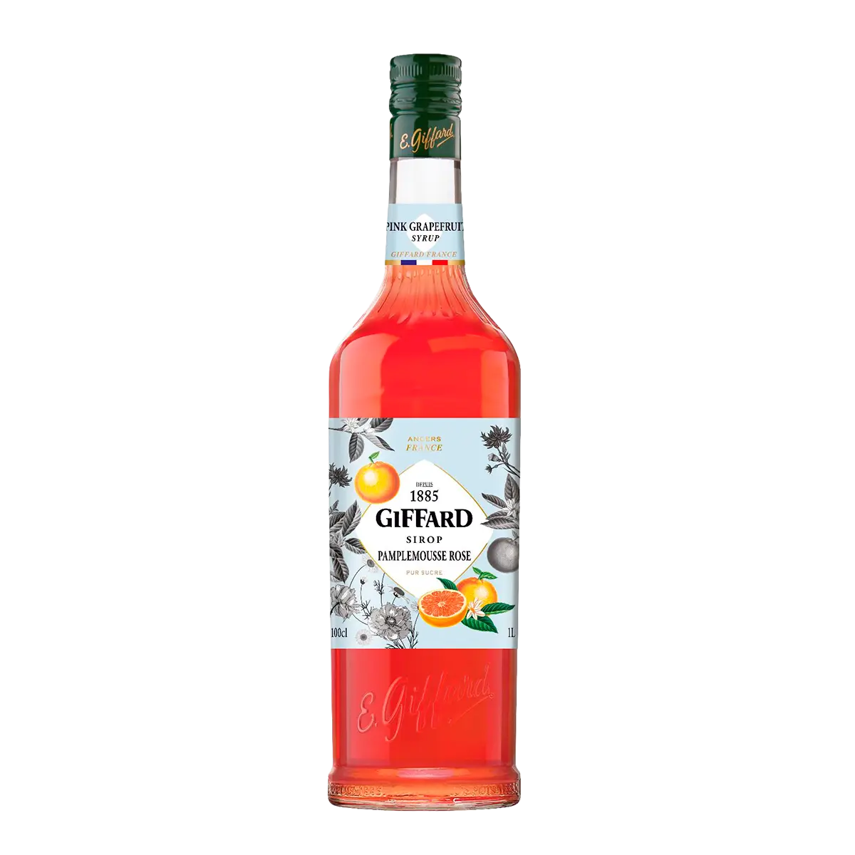 Jarabe Giffard Sabor Toronja Rosa – Botella de 1 Litro