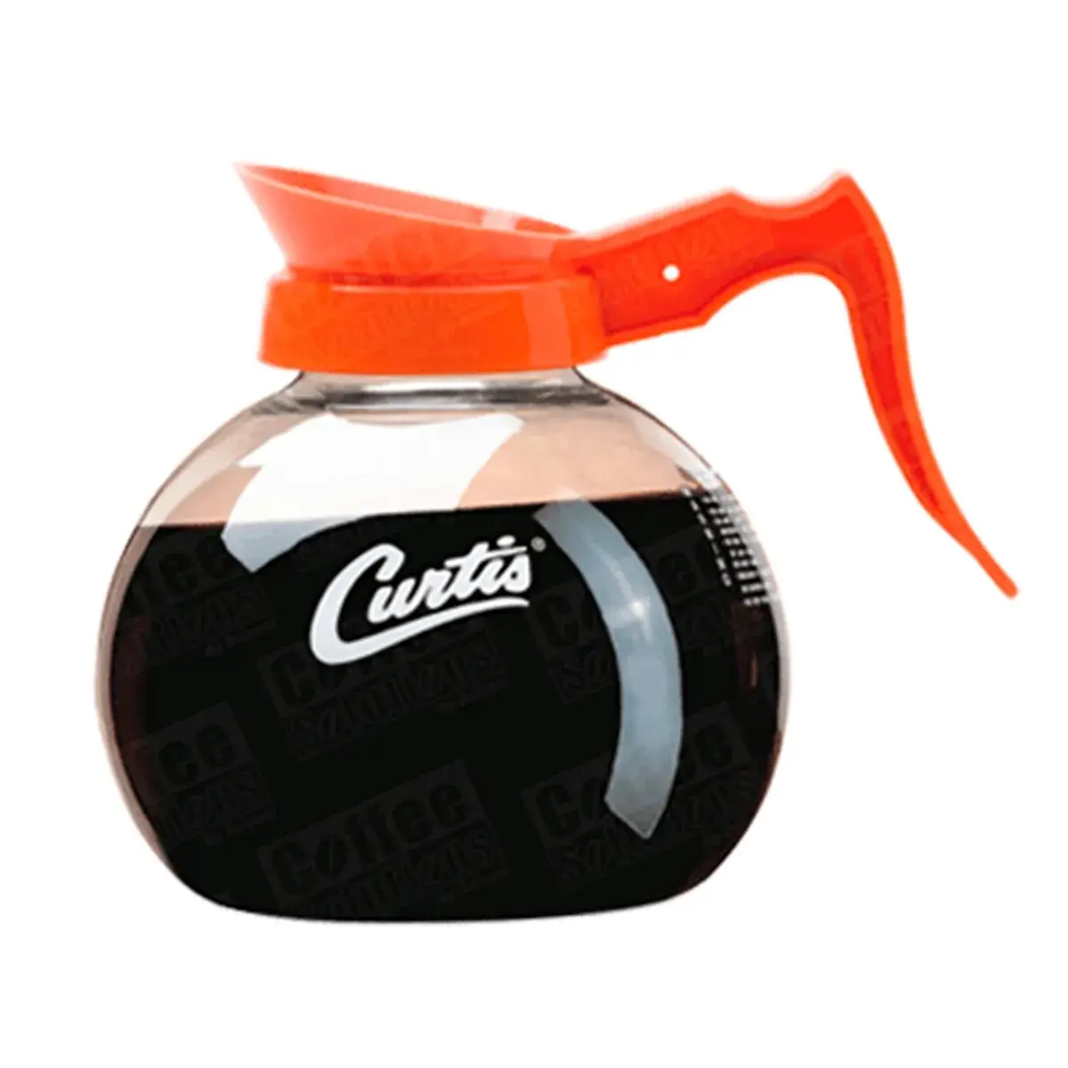 Jarra de Vidrio Para Servicio de Café Americano Descafeinado. Mango Color Naranja