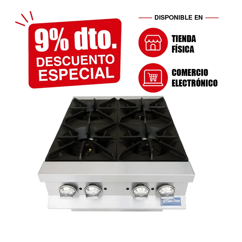 Parrilla Industrial San-Son 4 Quemadores SS4Q | Parrilla Comercial