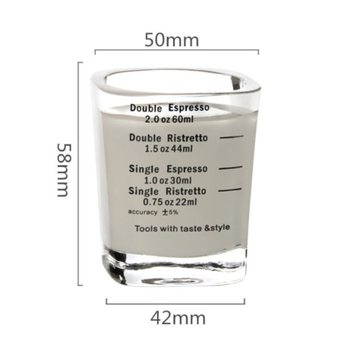 Vaso Medidor Cuadrado de 2oz