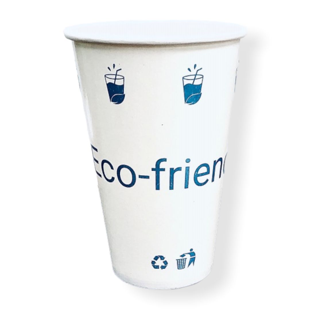  Vaso de Papel Biodegradable Para FRIOS 12oz, Manga 50pz