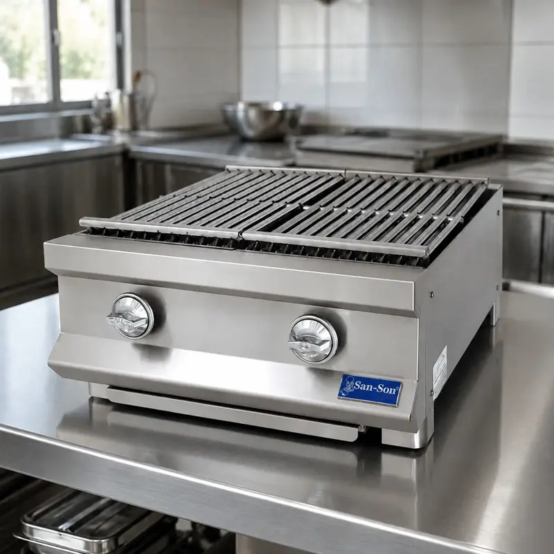 Asador Radiante Industrial San-Son 24” 2 Quemadores SSAR24 | Asador Comercial
