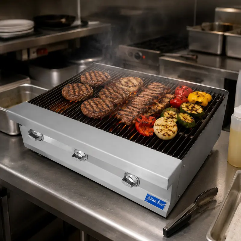 Asador Industrial San-Son 36” 3 Quemadores SSA36 | Asador Comercial
