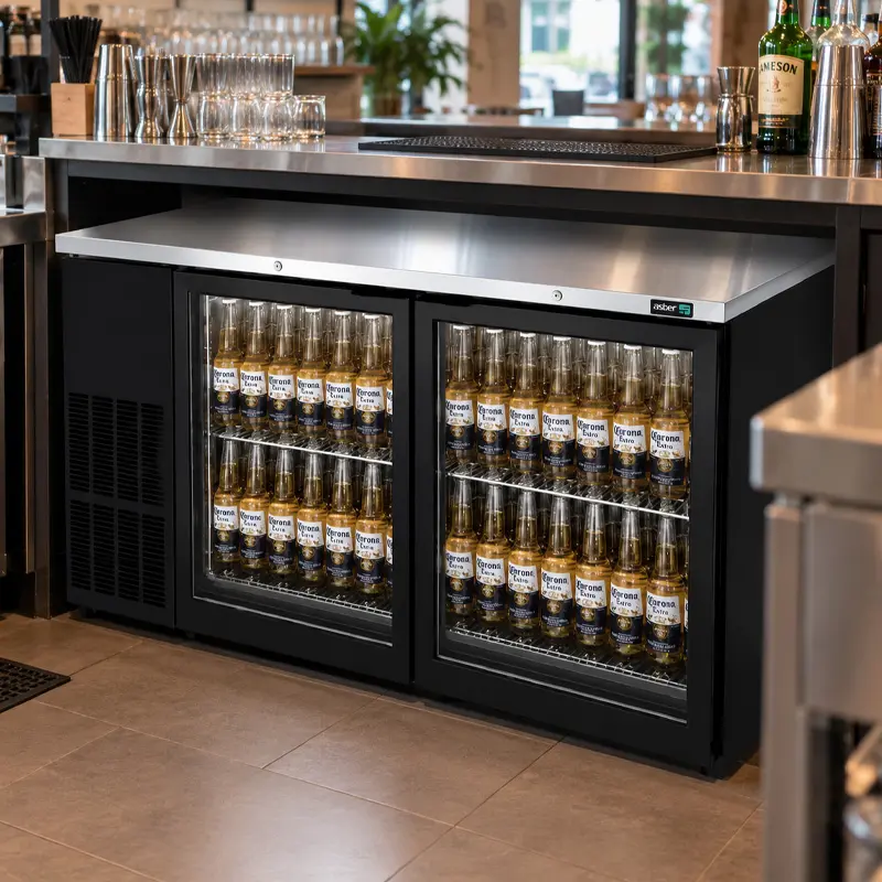 Refrigerador Contra Barra Asber ABBC-58G HC | Back Bar 2 Puertas Cristal