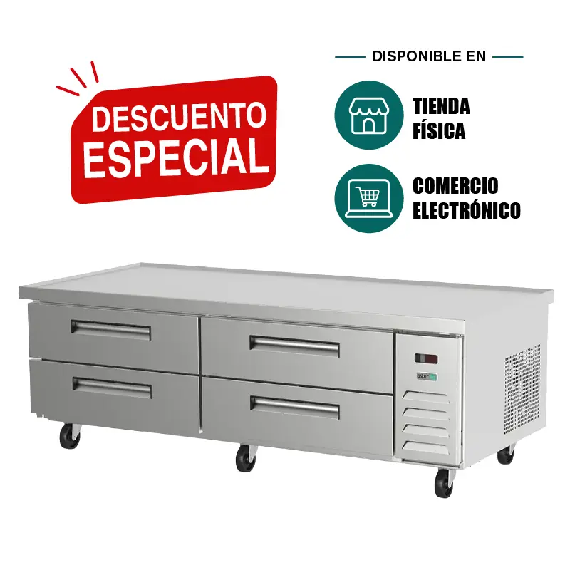 Base de Chef Refrigerada Asber ACBR-72 | Base Refrigerada Industrial
