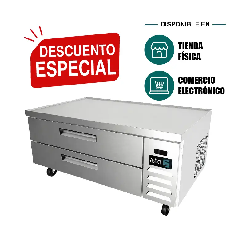 Base de Chef Refrigerada Asber ACBR-52/60 HC | Base Refrigerada Industrial