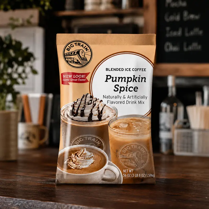 Polvo Big Train Sabor Pumpkin Spice 1.59 Kg - Bolsa de 3.5 LBS