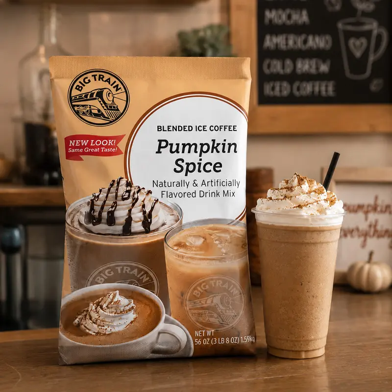 Polvo Big Train Sabor Pumpkin Spice 1.59 Kg - Bolsa de 3.5 LBS