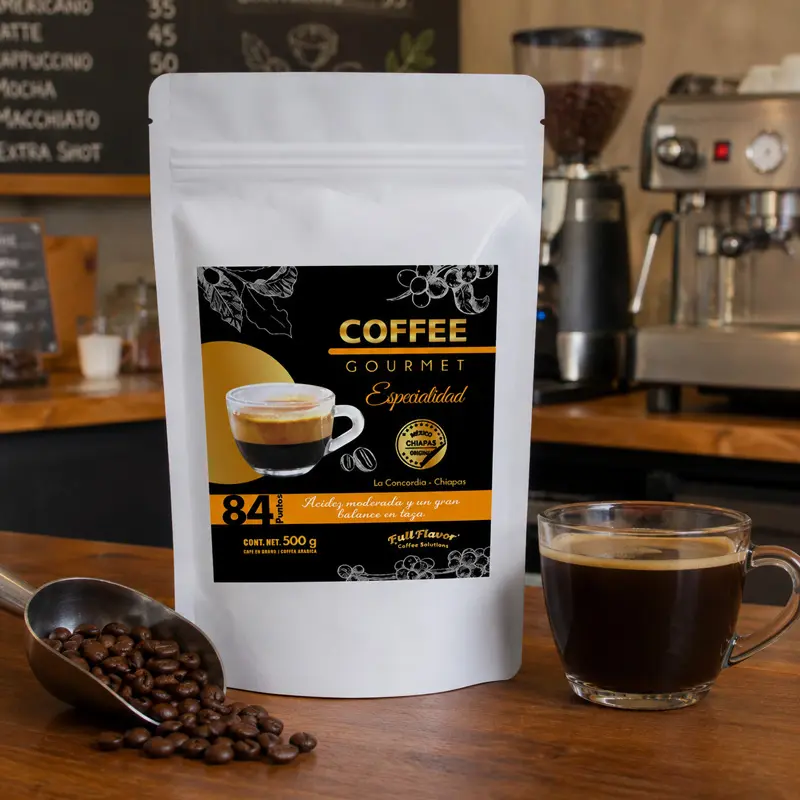 Cafe en Grano Gourmet de Especialidad Bolsa 500g
