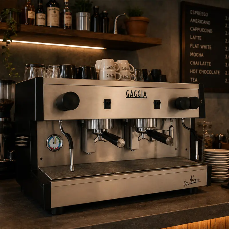 Cafetera Industrial 2 Grupos Nuova Nera Semiautomatica - 240 Tazas por Hora - Cafetera Italiana