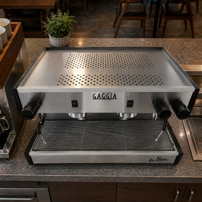 Cafetera Industrial 2 Grupos Nuova Nera Semiautomatica - 240 Tazas por Hora - Cafetera Italiana