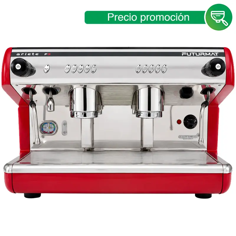 Cafetera Industrial 2 Grupos Futurmat F3 Roja - Modelo MFS092R