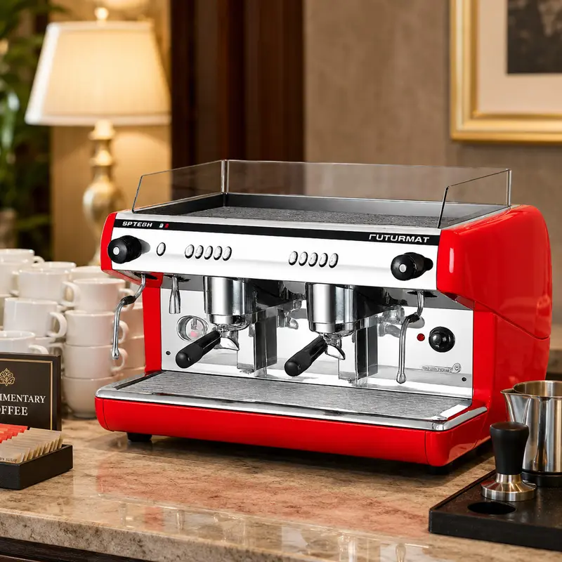 Cafetera Industrial 2 Grupos Futurmat F3 Roja - Modelo MFS092R