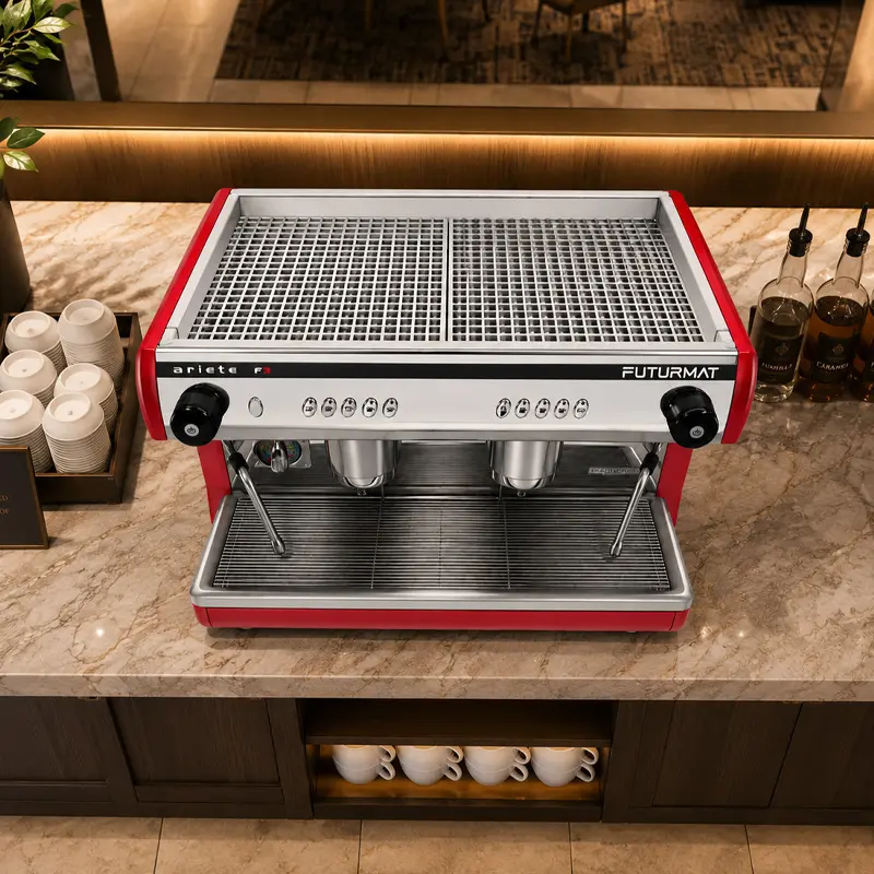 Cafetera Industrial 2 Grupos Futurmat F3 Roja - Modelo MFS092R