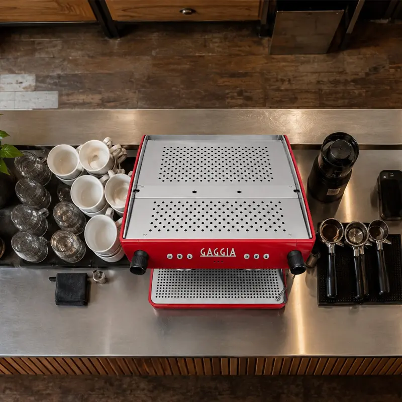 Cafetera Industrial 2 Grupos Ruby Pro Two Roja – 180 Tazas por Hora – Cafetera Italiana