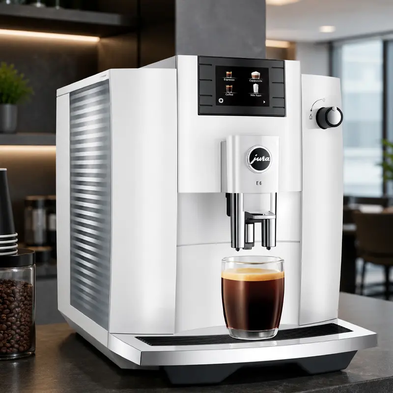 Cafetera Jura E6 White - Superautomática Premium - Hasta 100 Tazas al Día