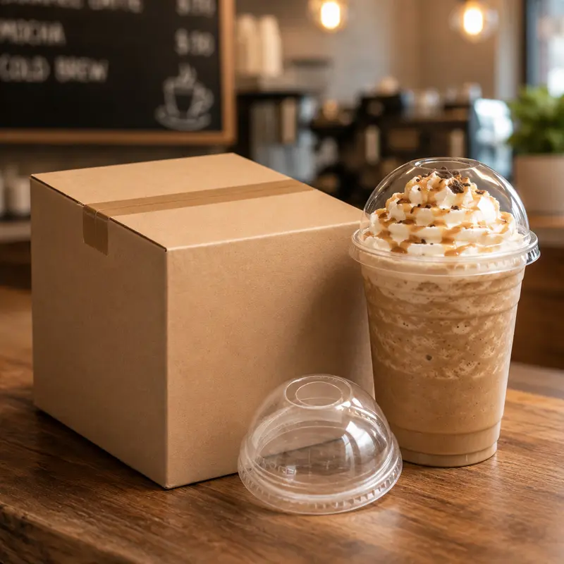 Tapa Domo Para Vaso de Papel Bebidas Frias 16oz, Caja 1,000pz