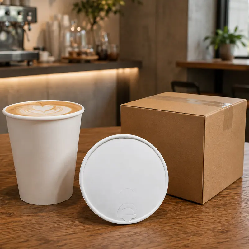 Tapa Plana Para Vaso de Papel Biodegradable Para Bebidas FRIAS 16oz, Caja 1,000pz