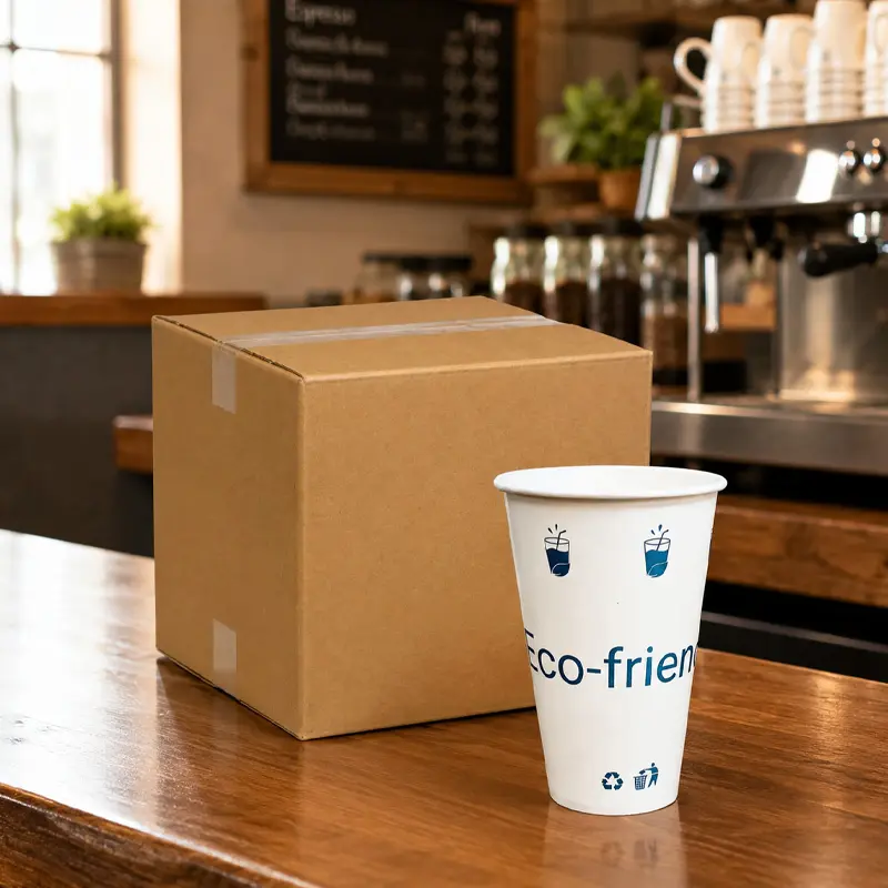 Vaso de Papel Biodegradable Para Bebidas FRIAS 16oz, Caja 1,000pz