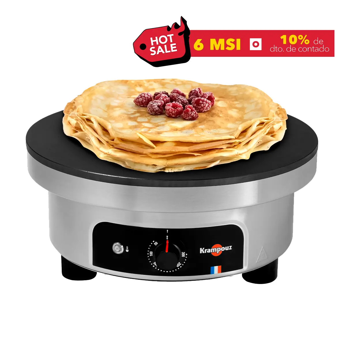 Crepera Krampouz Deluxe Eléctrica 40 cm 220 Volts – Crepera Industrial Profesional