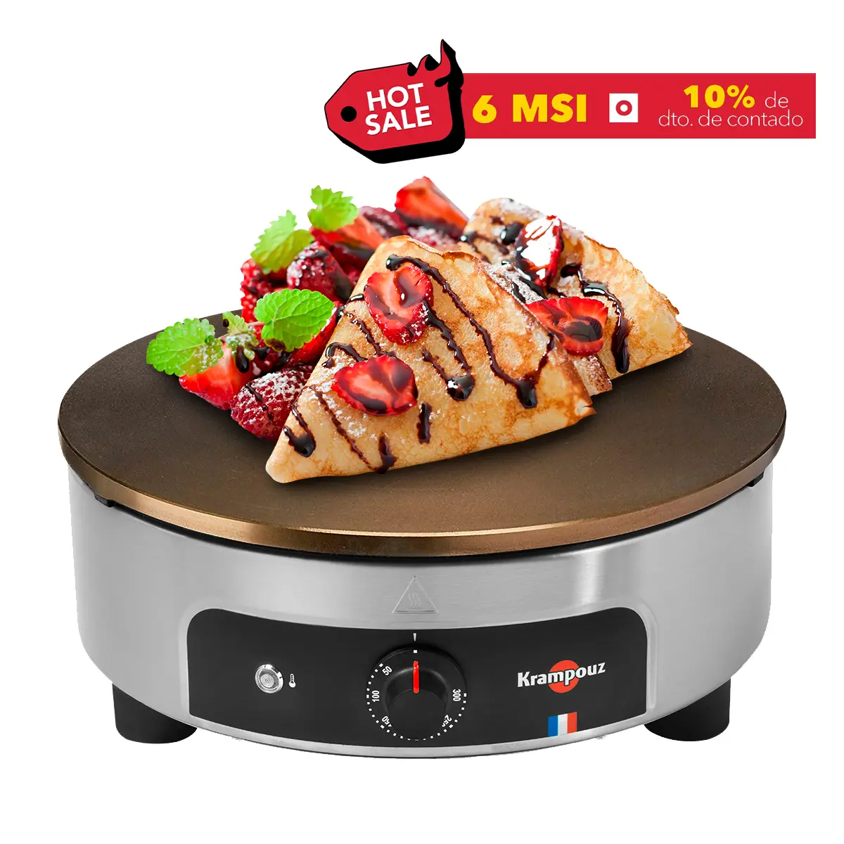 Crepera Krampouz Eléctrica 40 cm 220 Volts – Crepera Industrial Profesional